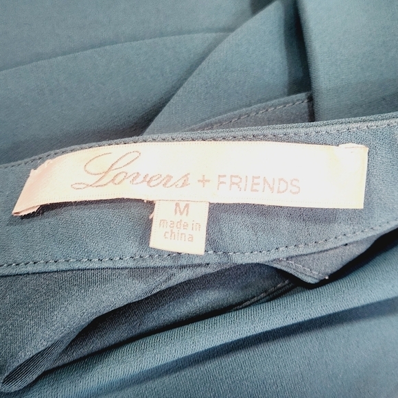 Lovers & Friends Teal Halter Swing Dress With Pockets Size M - Picture 12 of 14